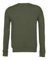 Men's Army Green Modern "Drop" Crew Neck Sweater