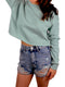 Women's Cropped Crew Neck Sweater